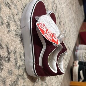 NWT Vans Shoes - Burgundy and White